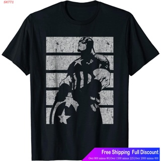 SKTT1 Marvelเสื้อยืดลำลอง Marvel Captain America Avengers Profile Graphic T-Shirt Marvel Sports T-shirt}hz_11