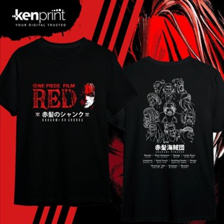 T-shirt  เสื้อยืดวันพีช FILM: RED AKAGAMI NO SHANKS VER. 2 | ไม่ใช่ทางการ | เสื้อเชิ้ต One Piece | ผ้าฝ้ายพ เสื้อวั_29