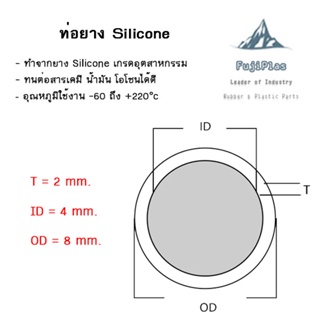 ( ราคา / เมตร ) สายยางซิลิโคน เกรดอาหาร ทนน้ำมันพืช น้ำมันสัตว์ ส่งของเหลว น้ำ อากาศ น้ำเกลือ งานอุตสาหกรรม