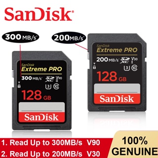 สินค้า Sandisk Extreme PRO การ์ดหน่วยความจําแฟลช SD SDHC SDXC UHS-II UHS-I C10 U3 V30 4K V90 8K Full HD 256G สําหรับคาราเม่