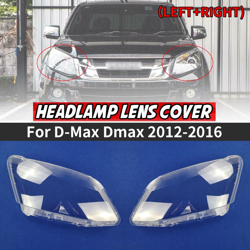 สำหรับ-isuzu-d-max-dmax-2012-2016-ไฟหน้ารถเลนส์ฝาครอบไฟหน้าหลอดไฟโปร่งใสกระจก-lh