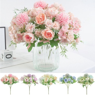 AG 1Pc Artificial Flower Vivid Waterproof No Fading Imitation Peony Flowers for Bedroom