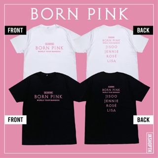 💗BORN PINK WORLD TOUR BKK t-shirt สกรีนหน้า-หลัง
