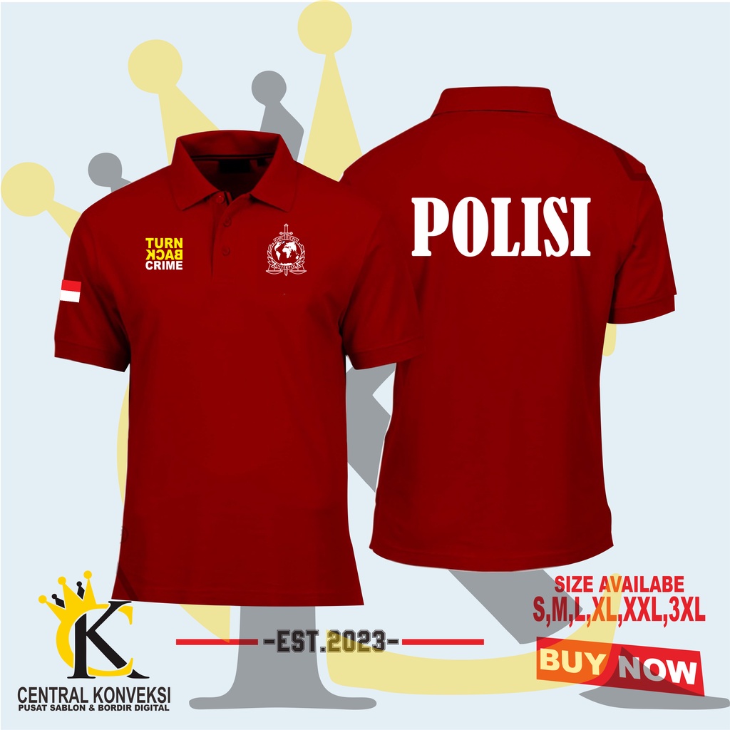 เสื้อยืด Intrpol TURN BACK CRIME POLICE COLLAR / TURN BACK CRIME PLAIN