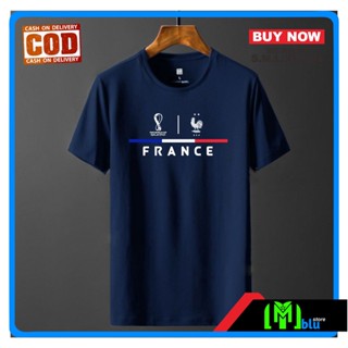 FIFA เสื้อยืด KATUN T SHIRT T-SHIRT FRANCE FRANCE Frence WORLD Cup FIFA WORLD QATAR 2022 Cotton COMBED 30S