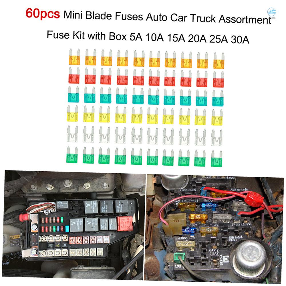 carth-ชุดฟิวส์เบลด-ขนาดเล็ก-พร้อมกล่อง-5a-10a-15a-20a-25a-30a-สําหรับรถยนต์-รถบรรทุก-60-ชิ้น