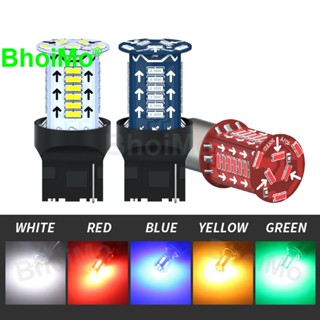 Bhoimo 30SMD ไฟเบรก ไฟเลี้ยว ไฟสัญญาณ ไฟเลี้ยว ไฟเลี้ยว ไฟจอดรถจักรยานยนต์ LED DRL 1156 P21W BA15S T20 7440 4014 W21W DC12V สีแดง