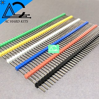 1x40 Pin 2.54mm Single Row Male ก้างปลา สีแดง