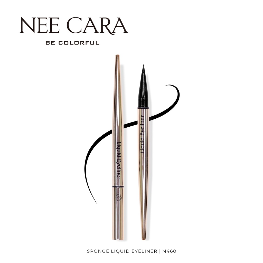 n460-nee-cara-sponge-liquid-eyeliner-อายไลเนอร์-กันน้ำ-เส้นเรียวเล็ก-จะเส้นหนาหรือเส้นบางก็ทำได้-ไม่มีสะดุด