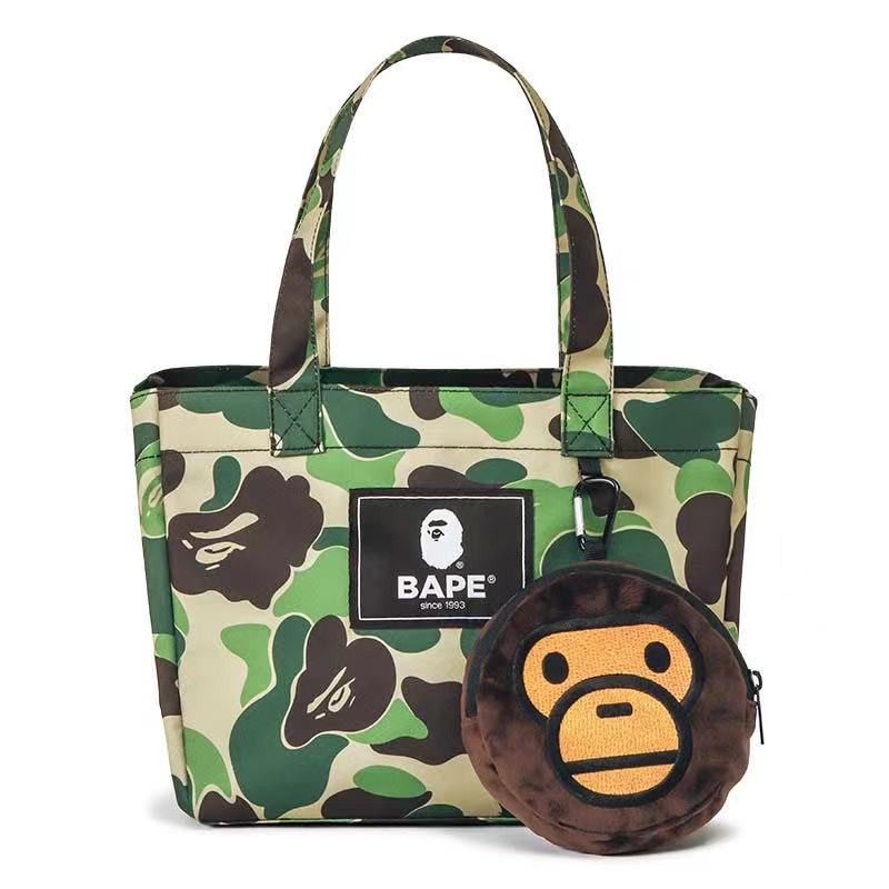 กระเป๋าช้อปปิ้ง ลายนิตยสาร A Bathing Ape Japan BAPE & M.I.L.O Camo 2 in ...