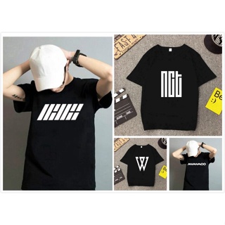 ℗⊙  summer male ฤดูร้อนสีดำ black T ไอดอลเกาหลี nct iKON ผู้ชนะ mamamoo แฟชั่นเสื้อยืดชายวิทยาลัย winner kpop style fash