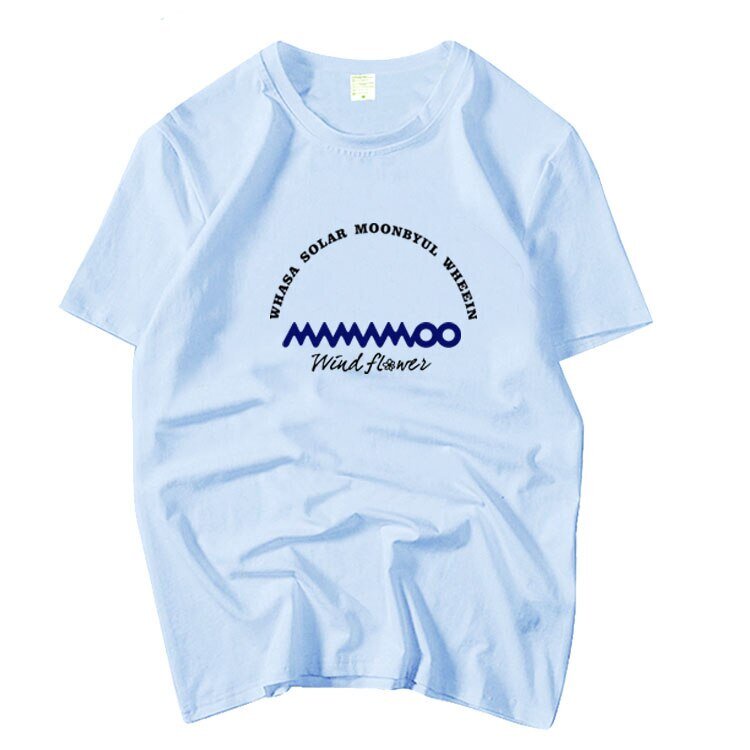 เสื้อยืดผู้ชาย-เสื้อยืด-พิมพ์ลายอัลบั้ม-kpop-mamamoo-wind-flower-same-all-member-name-สําหรับผู้ชายs-5xl