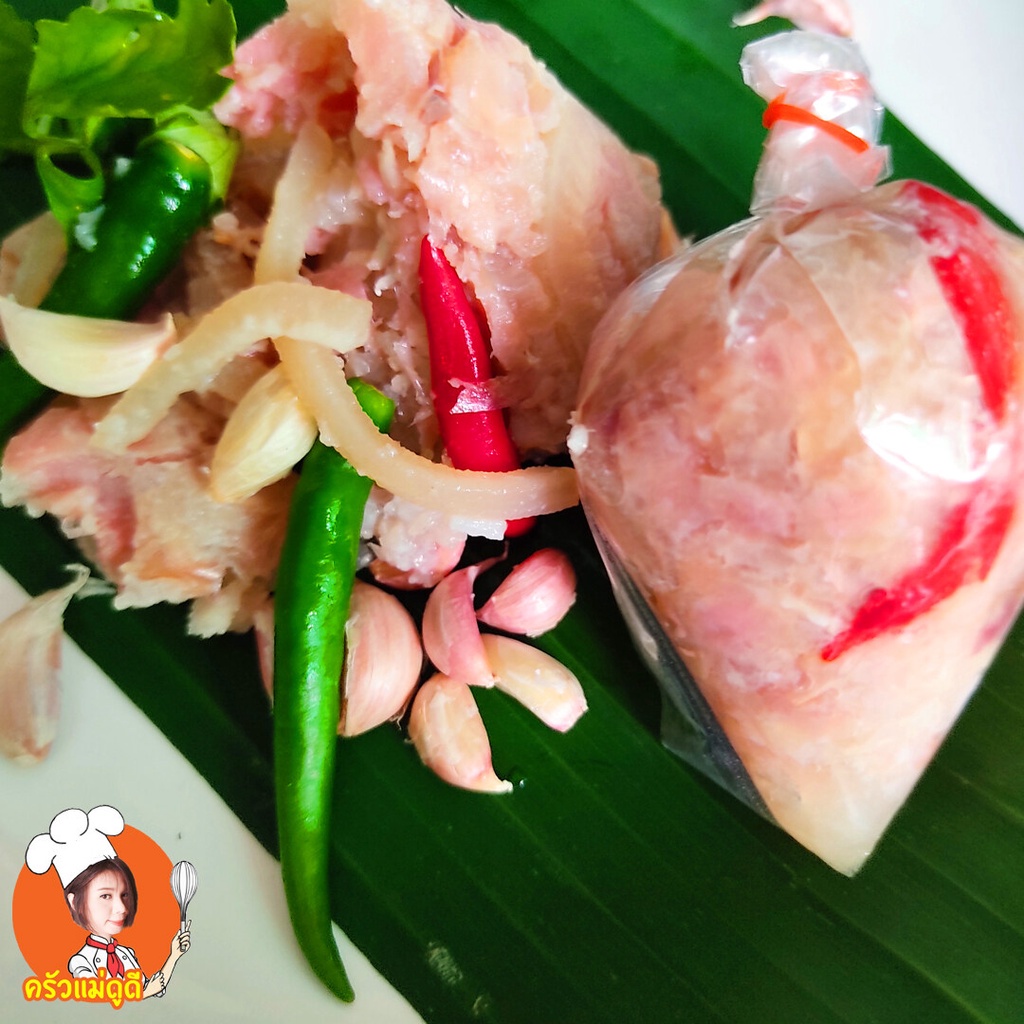 แหนมยโสธร-แหนมหมู-แหนมหนังหมู-แหนมตุ้ม-หมูส้ม-จิ้นส้ม-สูตรโบราณ-ตราครัวแม่ดูดี-75-กรัม-อร่อยถูกหลักอนามัยสดใหม่ทุกวัน