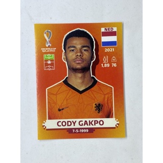 Cody Gakpo สติ๊กเกอร์สะสม ฟุตบอลโลก world cup 2022 Netherlands ของสะสมทีมฟุตบอล เนเธอร์แลนด์ ฮอลแลนด์