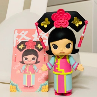 【ของแท้】POPMART Molly Gong Ting Rui Shou Series ชุดกล่องสุ่ม ตุ๊กตาฟิกเกอร์ 12 แบบ เครื่องประดับ ของขวัญ