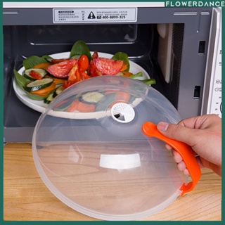 ฝาครอบอาหารไมโครเวฟแบบใช้ซ้ำได้ทนความร้อนโปร่งใส Anti Sputtering Dust-Proof Fresh-Keeping Cover ฝาครอบชามเครื่องครัว Flowerdance