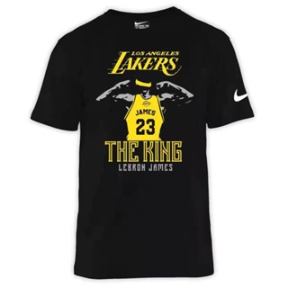 🌟​พร้อมส่ง​🌟 NIKE 23rd LeBron James THE KING Mens sports T-shirt short sleeve
