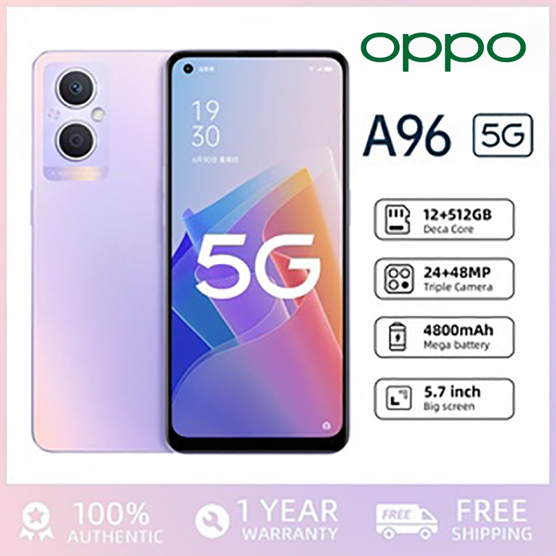 ภาพหน้าปกสินค้าOPPO A96 โทรศัพท์มือถือ ของแท้100% 5G โทรศัพท์ 12+512GB โทรศัพท์ราคาถูก SmartPhone รองรับ2ซิม ประกันศูนย์ 2ปี