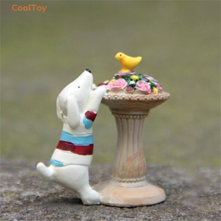 Cooltoy โมเดลการ์ตูนลูกสุนัข ดอกไม้ นกจิ๋ว 1:12 สําหรับตกแต่งบ้านตุ๊กตา