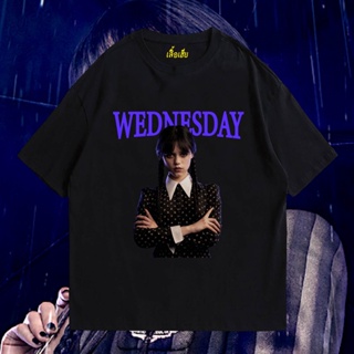 (🔥พร้อมส่ง🔥) เสื้อ   wednesday?  COTTON 100 % มีทั้งทรงปกติและ OVERSIZE