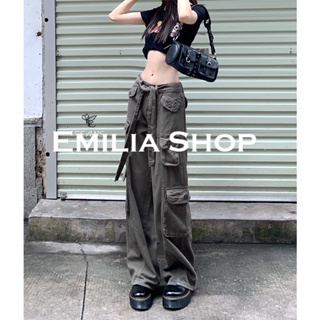 EMILIA SHOP  กางเกงขายาว กางเกงเอวสูง กางเกงขายาวผู้หญิงสไตล์เกาหลี 2023 ใหม่ คุณภาพสูง High quality สวย Stylish A23L086 36Z230909