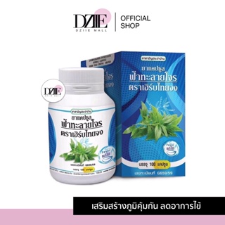 [EXP13/7/67] Herb Thai Zhong เฮิร์บไทยจง 100แคป/450 mg สมุนไพร ฟ้าทะลายโจร 100 แคปซูล แคปละ 450mg