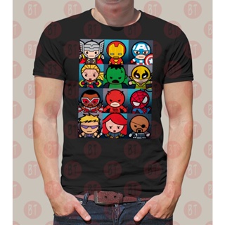 Marvel Avengers Superhero Cartoon Heroes Thor Iron Man Captain America Black Women Hulk Loki Spiderman T-Shirt_05