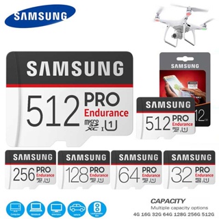 การ์ดหน่วยความจําแฟลช Samsung PRO Micro TF SD 512GB 256GB 32GB 128GB 64GB U3 สําหรับโดรน โทรศัพท์มือถือ