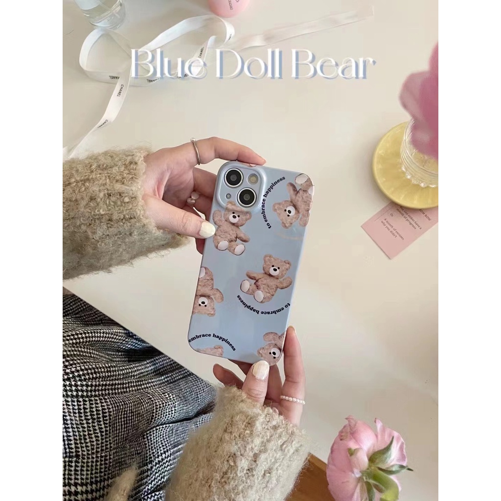 เคสโทรศัพท์มือถือ-ลายการ์ตูนหมีน่ารัก-สีฟ้า-สําหรับ-iphone-11-11promax-12-12pro-12promax-13-14-14pro-max