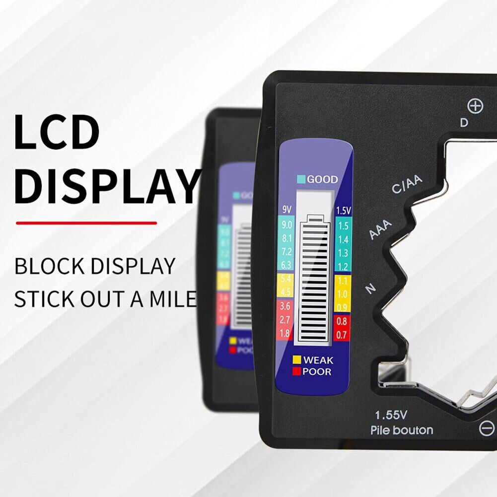 เครื่องวัดแบตเตอรี่-จอแสดงผล-lcd-สำหรับ-c-d-n-aa-aaa-9v-1-5v-ส่งจากไทย