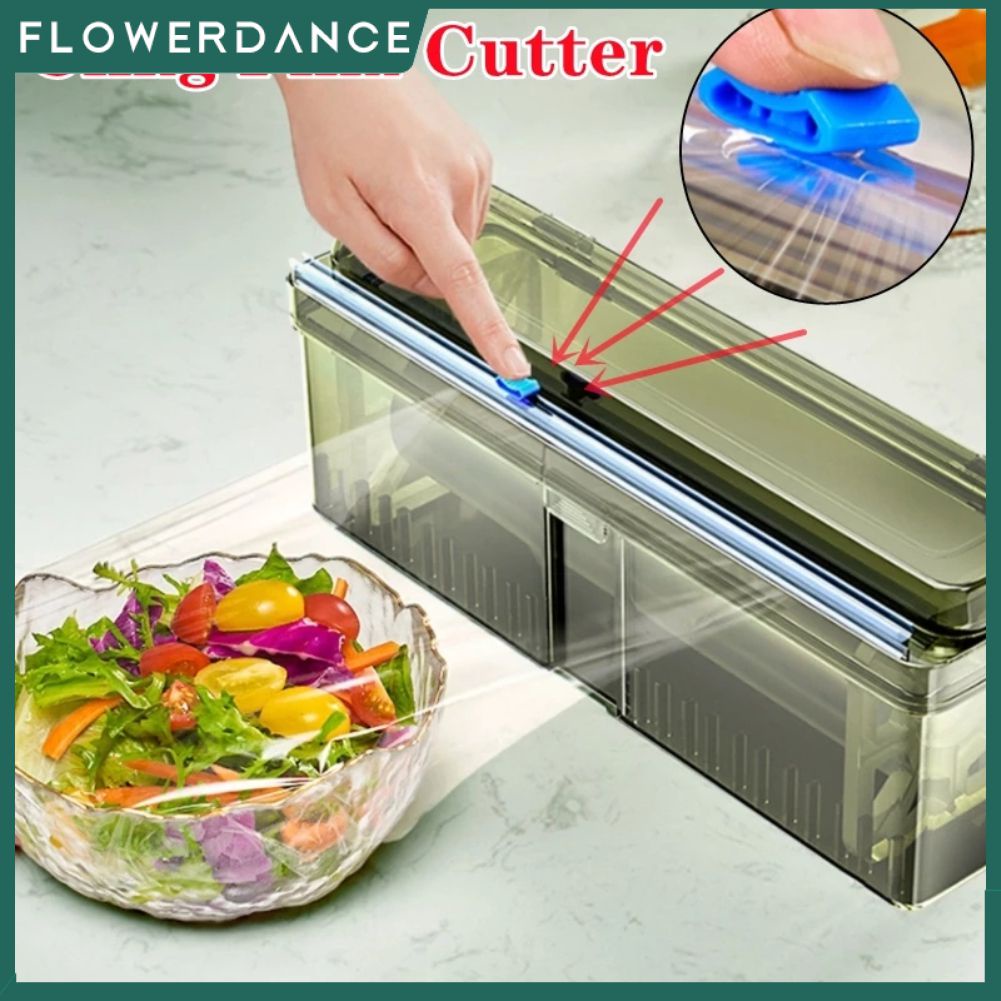 ยึดฟิล์มตัดกล่องปรับยึดห่อตัดครัวเรือนพลาสติกห่อตัดอาหารห่อกระดาษฟอยล์-d-ivider-ตัดกล่อง-flowerdance