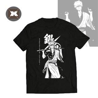 เสื้อยืดครอป Gintama Sakata Gintoki เสื้อยืดคอสเพลย์แขนสั้นพิมพ์ลายอะนิเมะทรงหลวมแฟชั่น Unisex_07