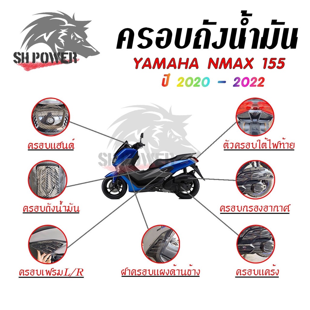 ภาพสินค้าฝาถังน้ำมัน ฝาปิดถังน้ำมัน N-MAX ปี2020 -2021-2022-2023 เคฟล่า (0394) จากร้าน aa619275371 บน Shopee ภาพที่ 4