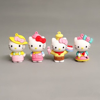 อะนิเมะ Sanrio อะนิเมะ Hello Kitty Kawaii Action Figures Collection เครื่องประดับตกแต่งรถเด็กของเล่นของขวัญเด็กผู้หญิง