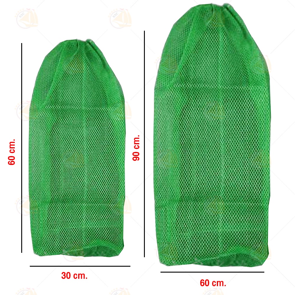 ภาพหน้าปกสินค้าFilter Media Bag ถุงตาข่ายไนล่อน (สีเขียว) ขนาด60-90cm. ตาห่าง 0.4mm จากร้าน sncfishshop บน Shopee