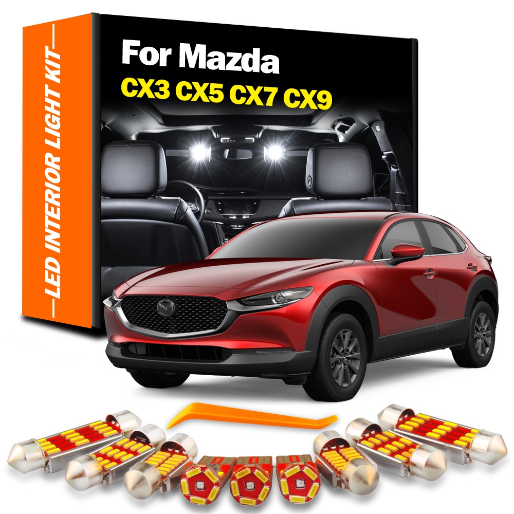 ชุดหลอดไฟ LED ติดภายในรถยนต์ สําหรับ Mazda CX-3 CX-5 CX-7 CX-9 CX3 CX5 ...