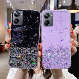 Ready Stock New Phone Case Realme 10 Pro +Plus 5G 4G เคส Casing Star Sequins Glitter Transparent Anti-fall Soft Case Back Cover เคสโทรศัพท