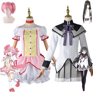 วิกผมคอสเพลย์ การ์ตูนอนิเมะ Mahou Shoujo Magica Akemi Homura Kaname Madoka สําหรับผู้หญิง