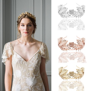 【AG】Fashion Women Leaves Crown Headband Wedding Party Headwear Hair Accessories