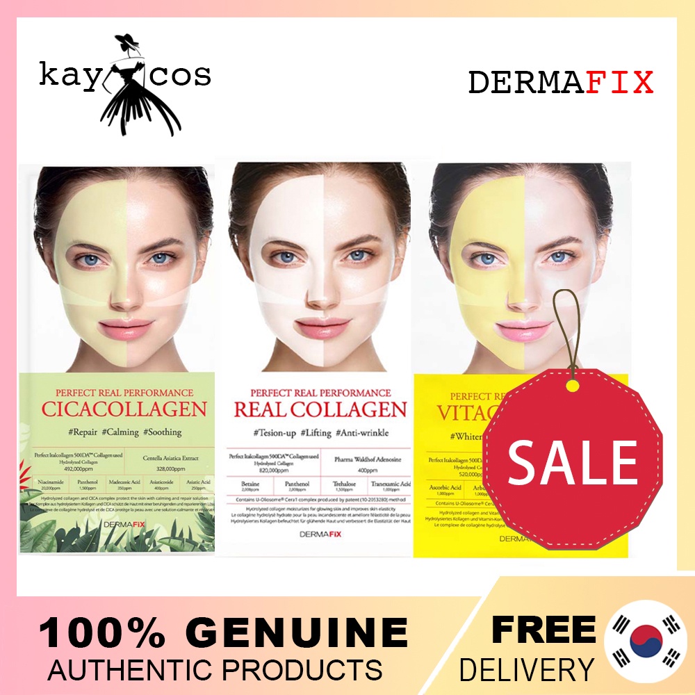 Dermafix Perfect Real Performance Vitacollagen Mask 23g X 8pcs Bright K-Beauty E - Foto 9