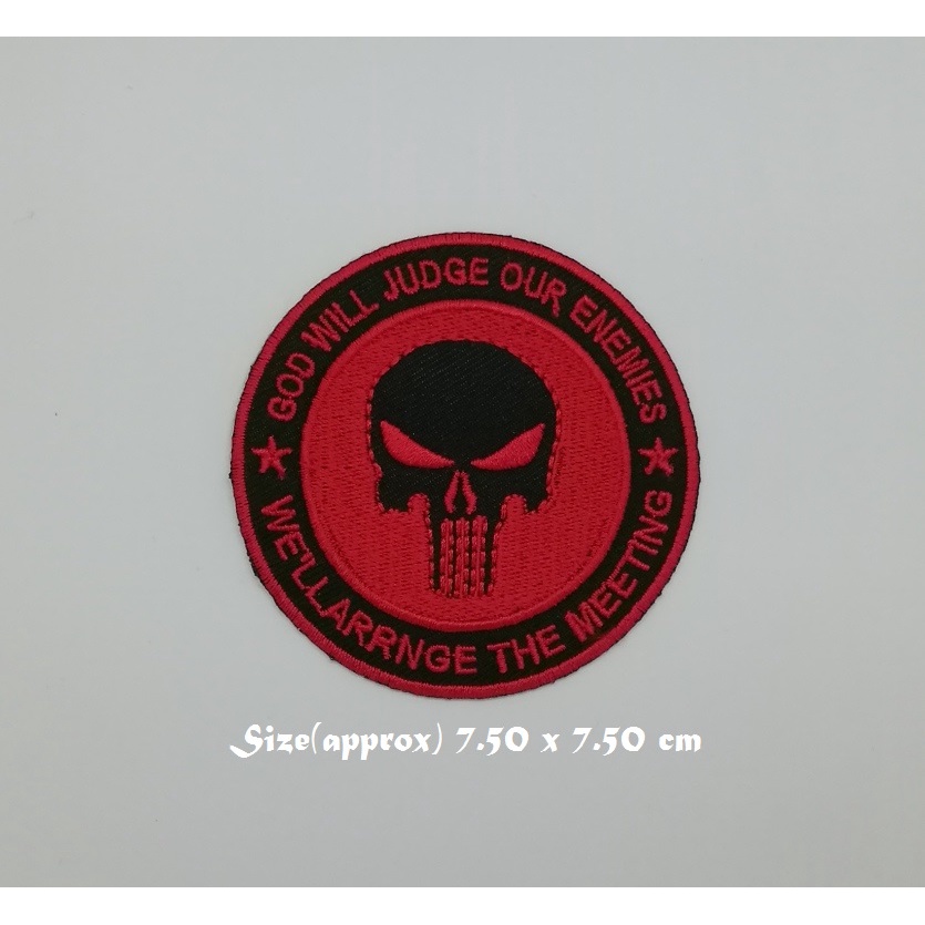 ตัวรีดติดเสื้อ-punisher-ตกแต่งเสื้อผ้า-แจ๊คเก็ต-embroidered-iron-on-patch-diy