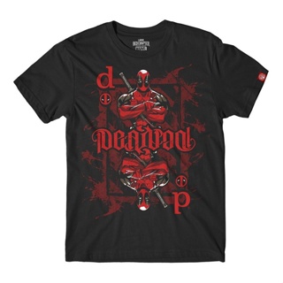 Marvel Deadpool Playing Card Series Ambigram Men T-Shirt 100% Cotton_01