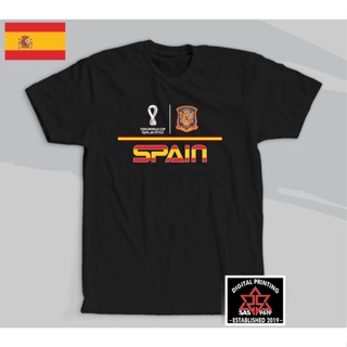 เสื้อยืด พิมพ์ลาย SPAIN Fifa World Cup Qatar 2022