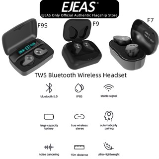 Ejeas F7/F9/F9S TWS หูฟังบลูทูธไร้สาย หน้าจอแสดงผล LED กันน้ํา สําหรับ IOS Android 9D