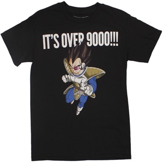 ◊▣leee อะนิเมะ Ripple Junction Dragon Ball Z Vegeta Its Over 9000 Adult T-Shirt เสื้อยืดอนิเมะผู้ชาย_04