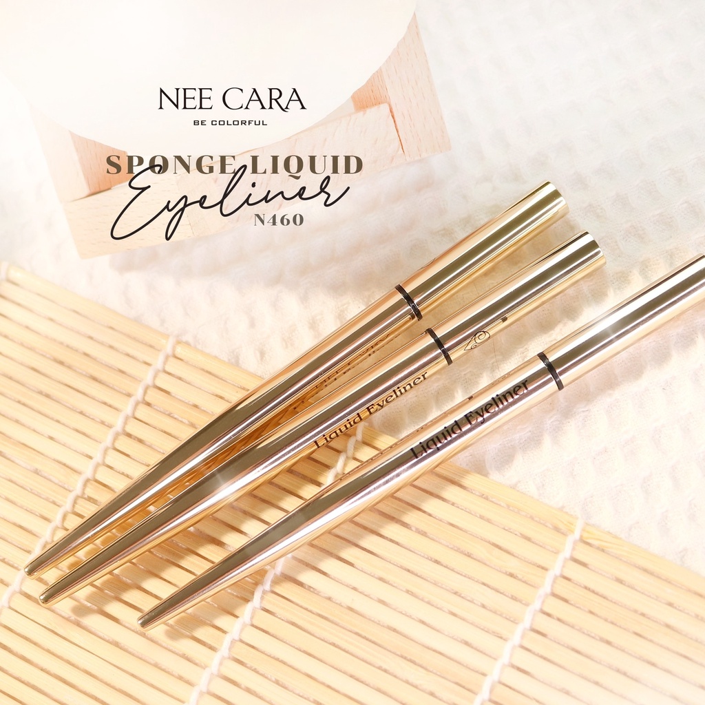 n460-nee-cara-sponge-liquid-eyeliner-อายไลเนอร์-กันน้ำ-เส้นเรียวเล็ก-จะเส้นหนาหรือเส้นบางก็ทำได้-ไม่มีสะดุด