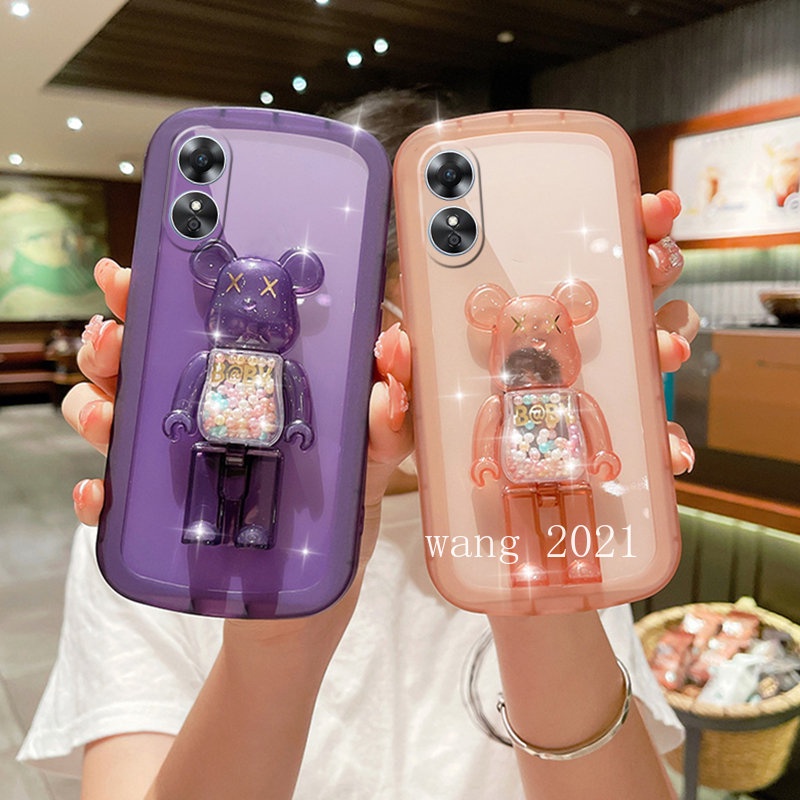phone-case-oppo-a78-5g-a17-a17k-เคส-latest-transparent-candy-quicksand-bear-stand-silicone-soft-casing-oppo-a78-5g-lens-protection-back-cover-เคสโทรศัพท