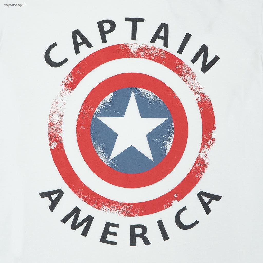 จัดส่งเฉพาะจุด-จัดส่งในกรุงเทพฯmarvel-men-captain-america-t-shirt-เสื้อยืดผู้ชายลายมาร์เวล-กัปตันอเมริกา-สินค้าลิ-11