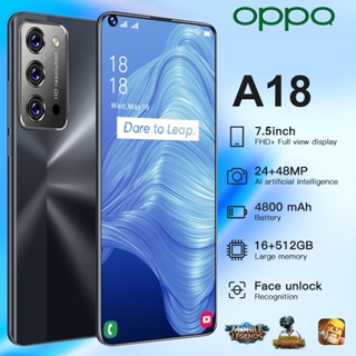 OPPO โทรศัพท์ A18 2022 โทรศัพท์มือถือ 12+512GB ขายโทรศัพท์ต้นฉบับ โทรศัพท์ราคาถูก โทรศัพท์ Android 5G สมาร์ทโฟน