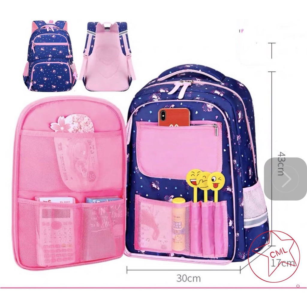 กระเป๋าเป้แฟชั่นใบใหญ่-กระเป๋าเป้-เป้ใบใหญ-2แบบ-กระเป๋านักเรียน-นักเรียนชั้นประถมศึกษาปี-1-6-พร้อมส่ง5001